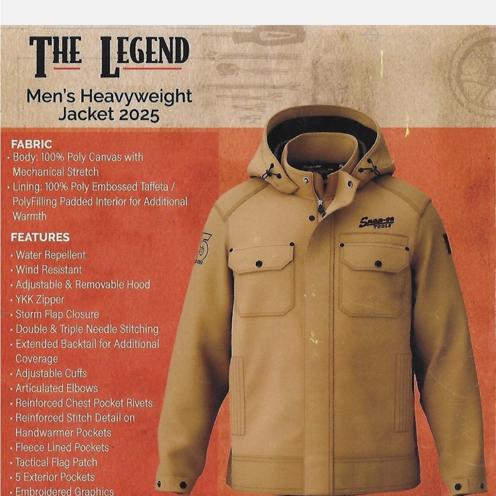 Snap Men's Heavyweight Tan Performance Jacket